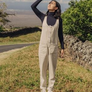 Jungmaven front button jumper bibs XS Canvas NWOT